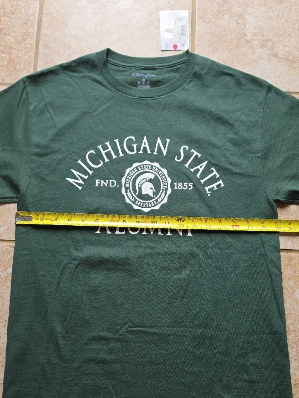 Champion Michigan State Alumni Dark Green Crew Tee - Picture 3 of 7